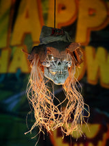 Halloween fugleskræmsel med kranie, 70 cm