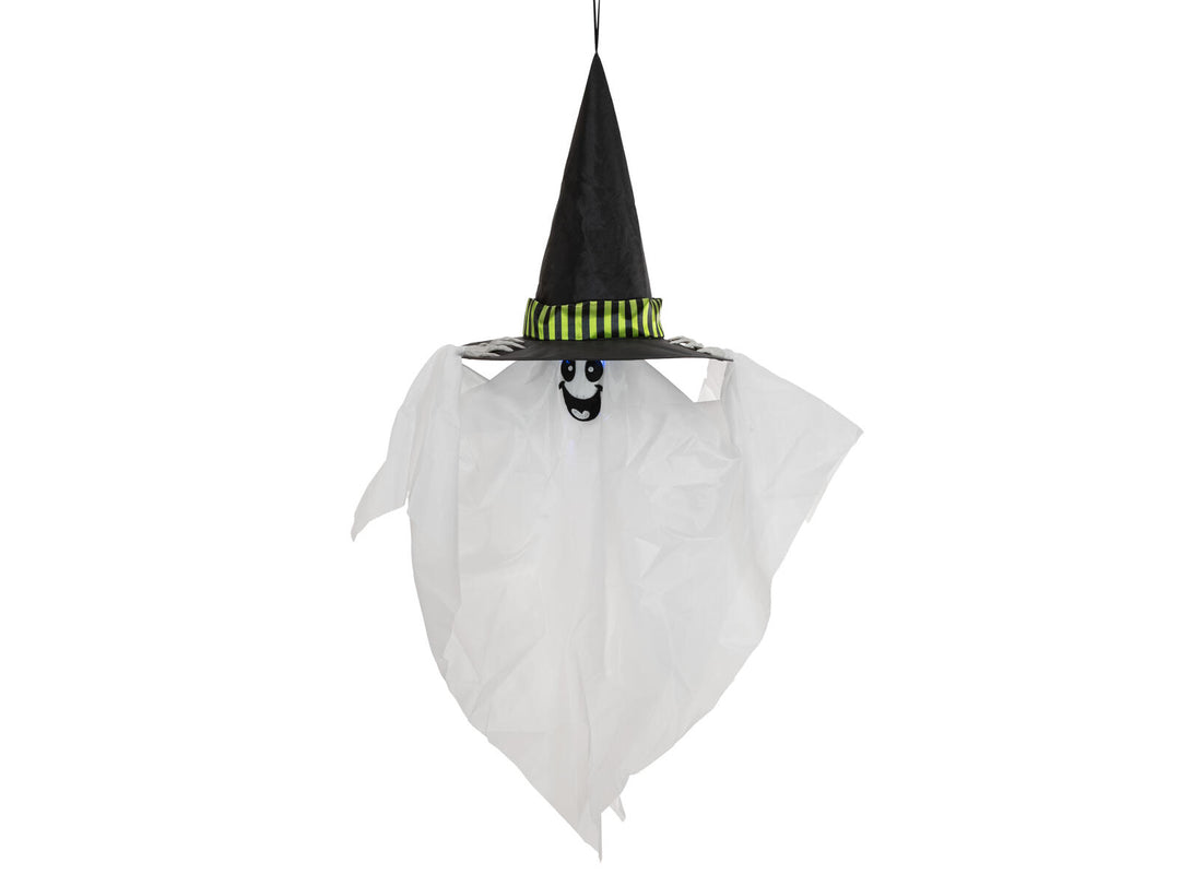 Halloween-figur svævende spøgelse, animeret, 110 cm