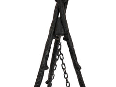 Halloween heksekedel med trefod, animeret, 145 cm