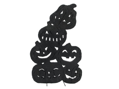 Halloween-silhuet græskar, sort, 82 cm