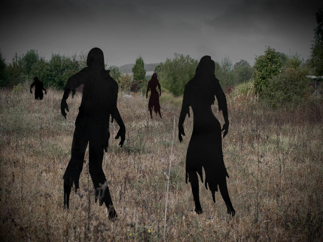 Metalsilhuet zombiemand, 135 cm
