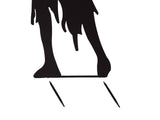 Metalsilhuet zombiekvinde, 135 cm
