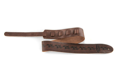 Ovation Premium gitarrrem i läder, Leaf, Chocolate