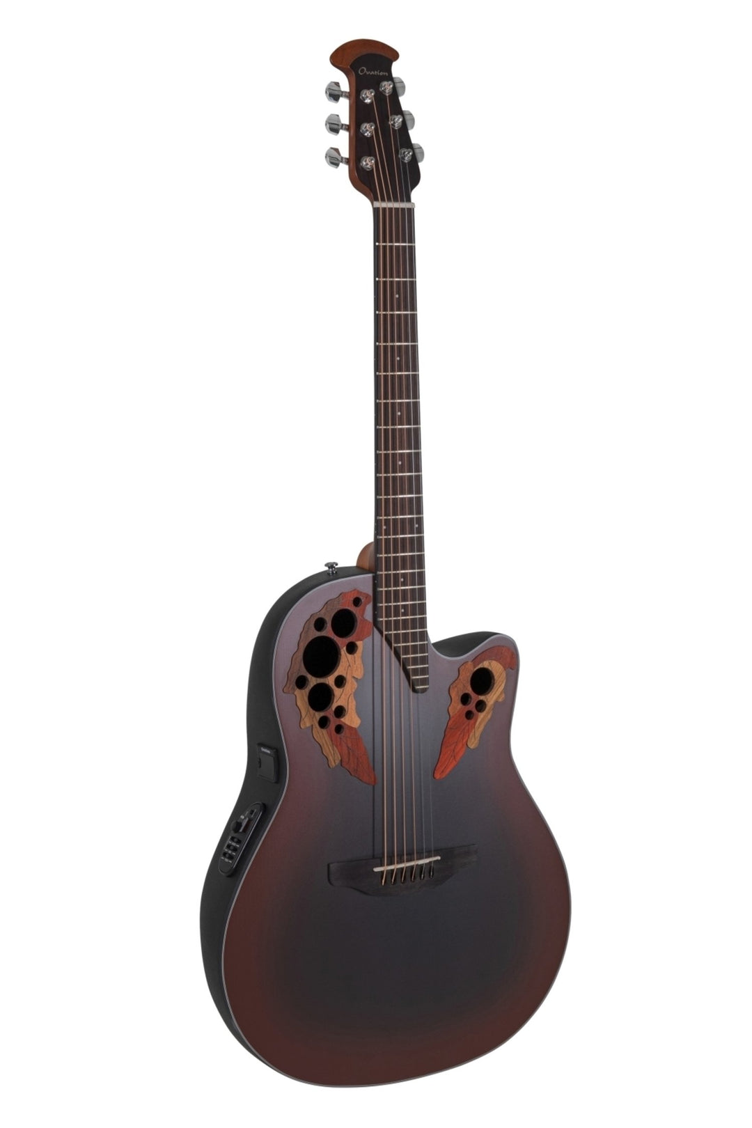 Ovation E-akustisk Gitarrer Celebrity Elite Mid Cutaway - Omvänd röd burst (CE44-RRB-G)