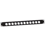 Adam Hall 872213 U-formad rackpanel 1 enhet för 12 chassier av D-typ