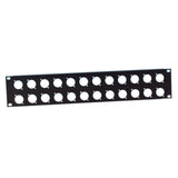 Adam Hall 872214 U-formad rackpanel 2 enhet till 24 D-typ chassi