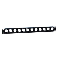 Adam Hall 872215 U-formet Rack Panel m. Monteringskant 1 Unit for 12 XLR D-Type Chassis