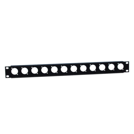 Adam Hall 872215 U-formet Rack Panel m. Monteringskant 1 Unit for 12 XLR D-Type Chassis
