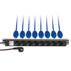 Adam Hall 1U Rack Power Distribution (Schuko)