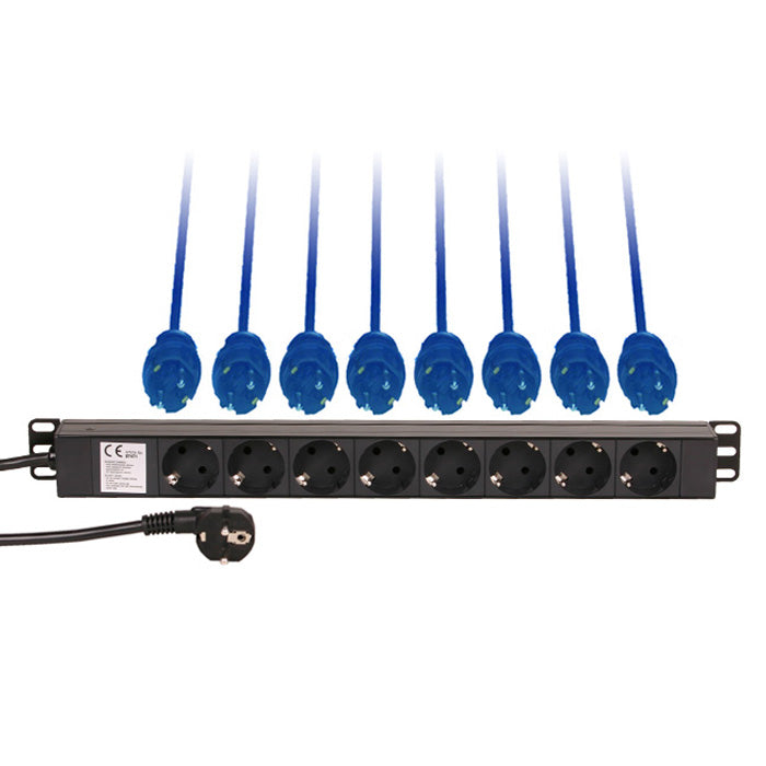 Adam Hall 1U Rack Power Distribution (Schuko)