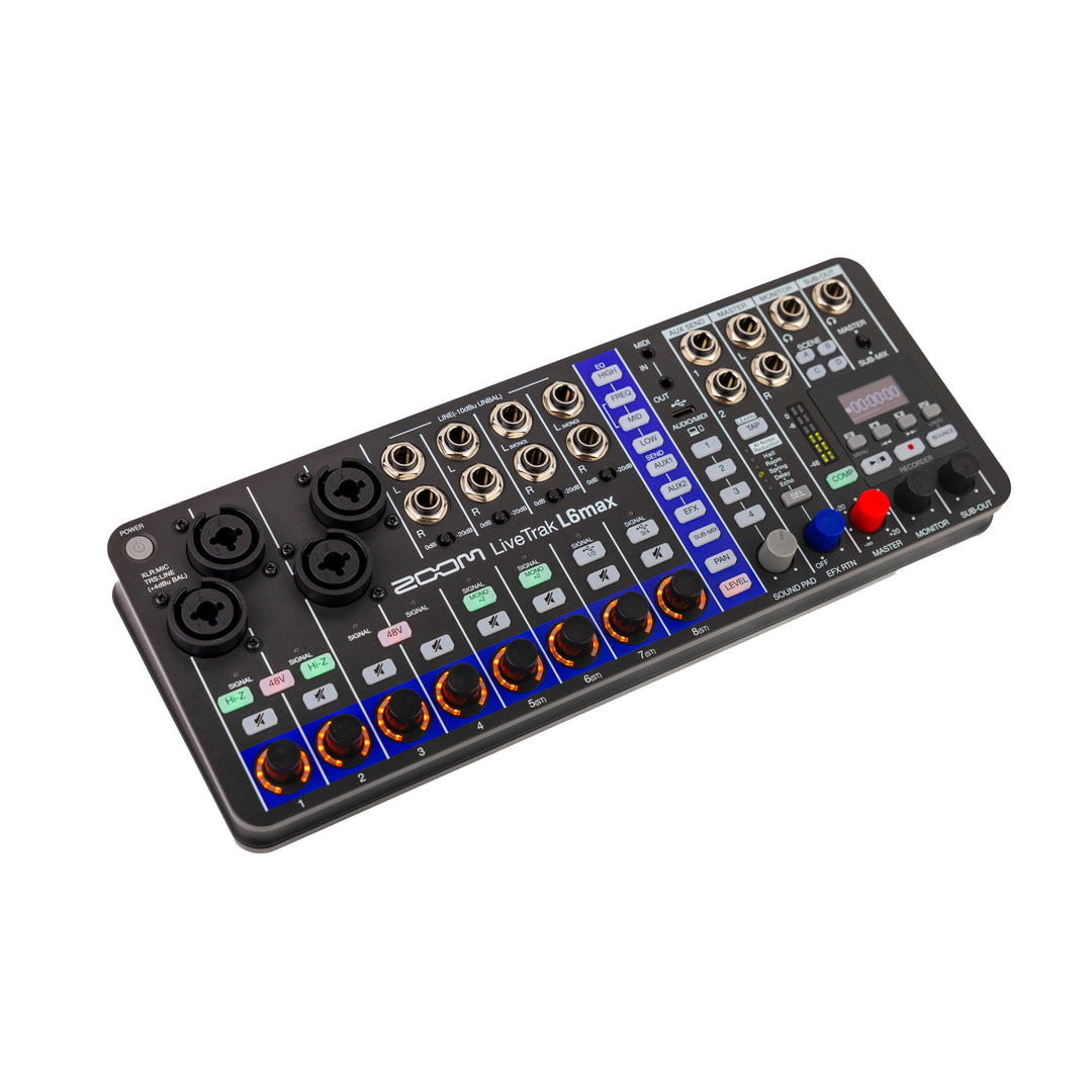 ZOOM LiveTrak L6max 12-kanals mixer + inspelare