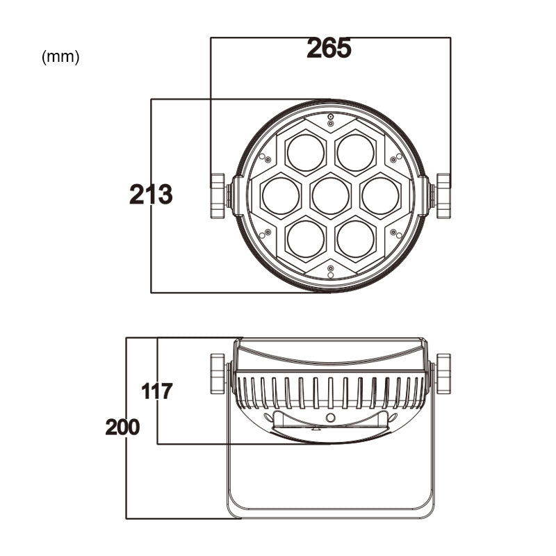 LIGHT4ME FRAME PAR 7x12 LED RGBW spotlight ljuseffekt