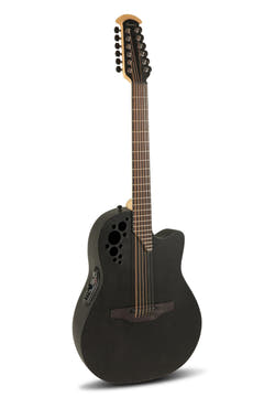 Ovation E-Acoustic Gitarrer Elite TX Deep Contour Cutaway 12-strängad - Svart texturerad (2058TX-5-G)