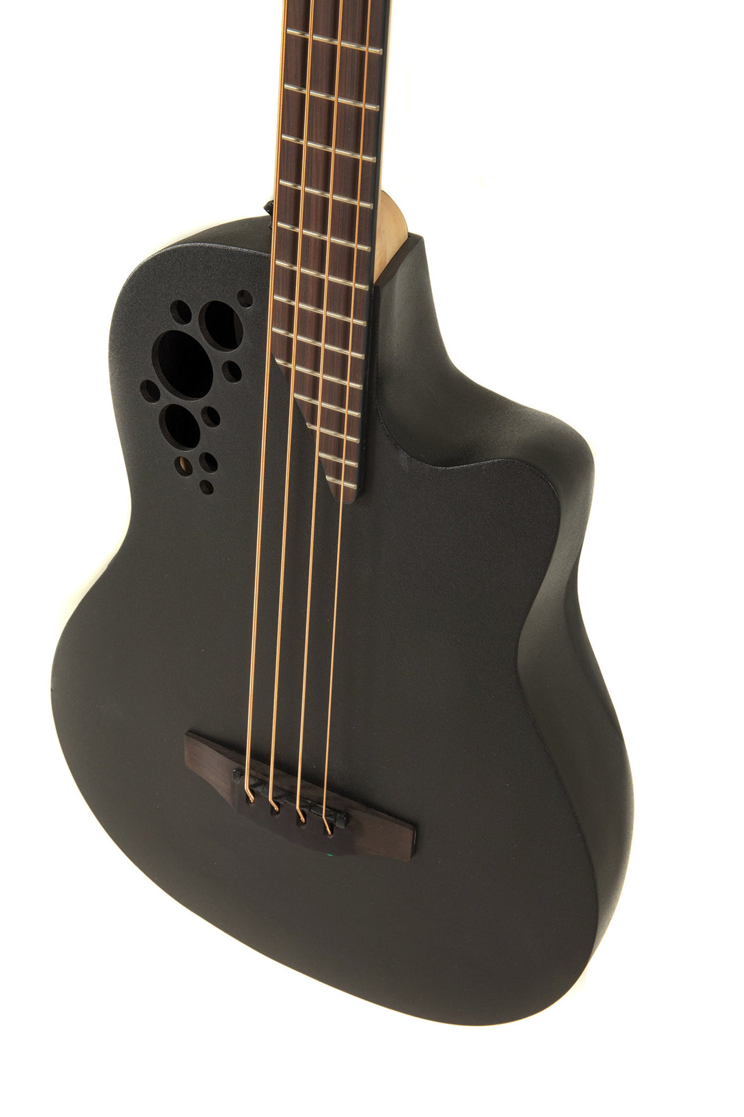 Ovation E-akustisk bas Elite TX Mid Cutaway - Svart strukturerad (B778TX-5-G)