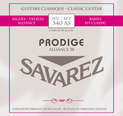 Savarez strängar för klassisk gitarr Prodige 38 barngitarr - 3/4-7/8 Carbon (540AS)
