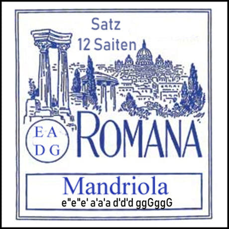 Romana Mandriola-strängar - Set 12-strängar