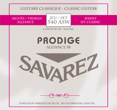 Savarez strängar för klassiska Gitarrer Prodige 38 Children's Gitarrer - 3/4-7/8 Carbon Gw (540ASW)