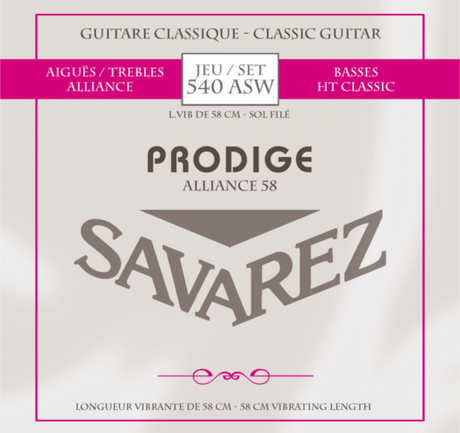 Savarez strängar för klassiska Gitarrer Prodige 38 Children's Gitarrer - 3/4-7/8 Carbon Gw (540ASW)