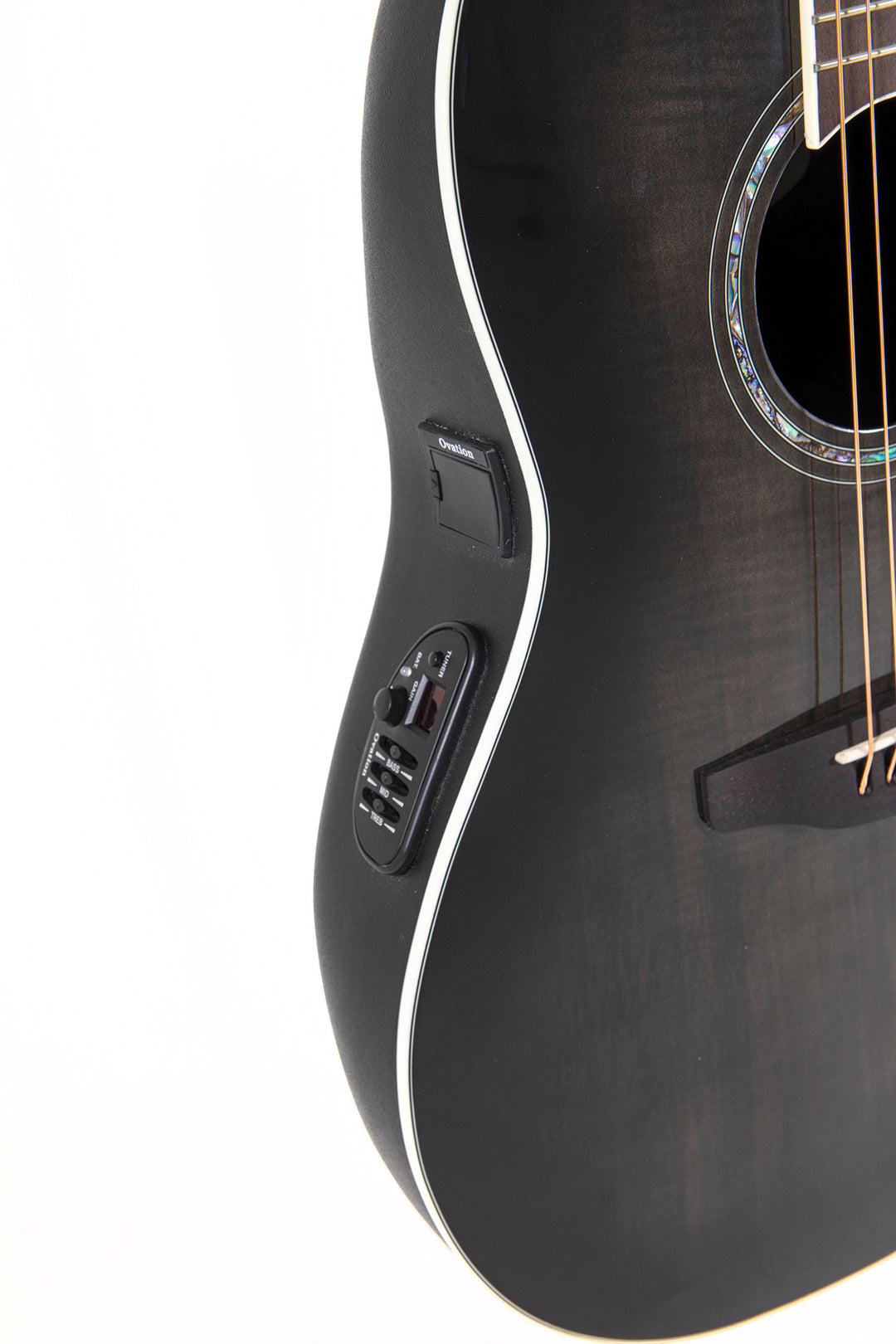 Ovation E-akustisk Gitarrer Celebrity Standard Plus Mid Cutaway - Transparent Blackburst Flame (CS24P-TBBY-G)
