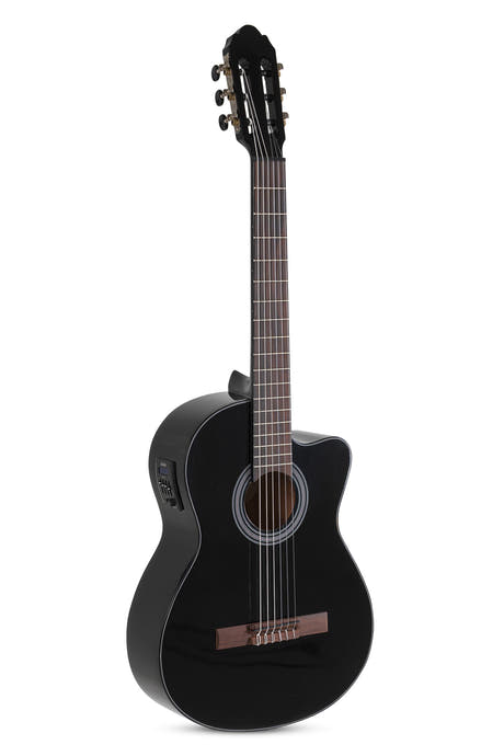 GEWA E-akustisk klassisk gitarr Student Svart - E-akustisk svart
