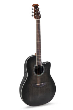 Ovation E-akustisk Gitarrer Celebrity Standard Plus Mid Cutaway - Transparent Blackburst Flame (CS24P-TBBY-G)