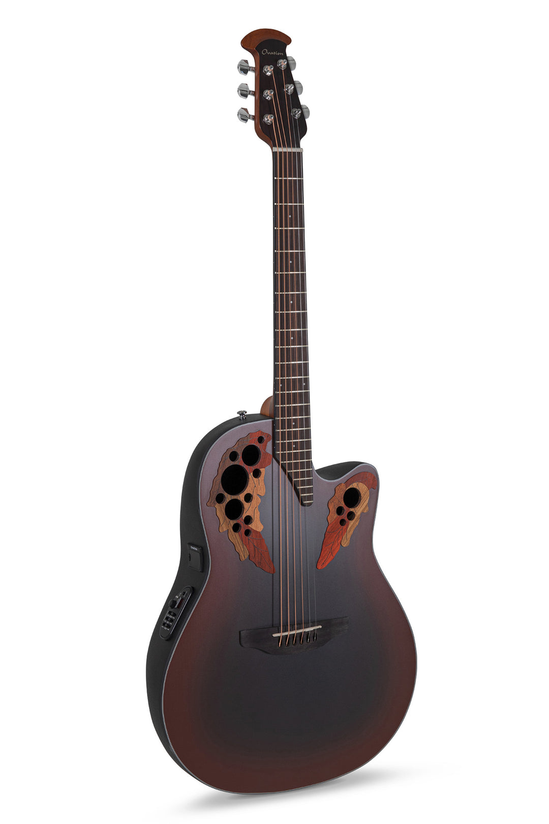 Ovation E-akustisk Gitarrer Celebrity Elite Mid Cutaway - Omvänd röd burst (CE44-RRB-G)