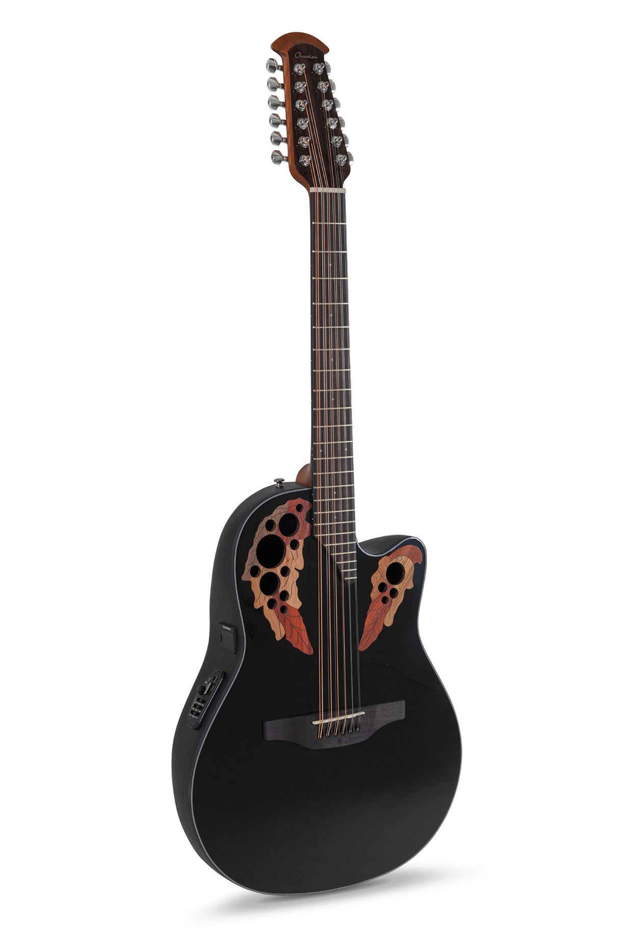 Ovation elakustisk Gitarrer Celebrity Elite Mid Cutaway 12-strängad - Svart (CE4412-5-G)