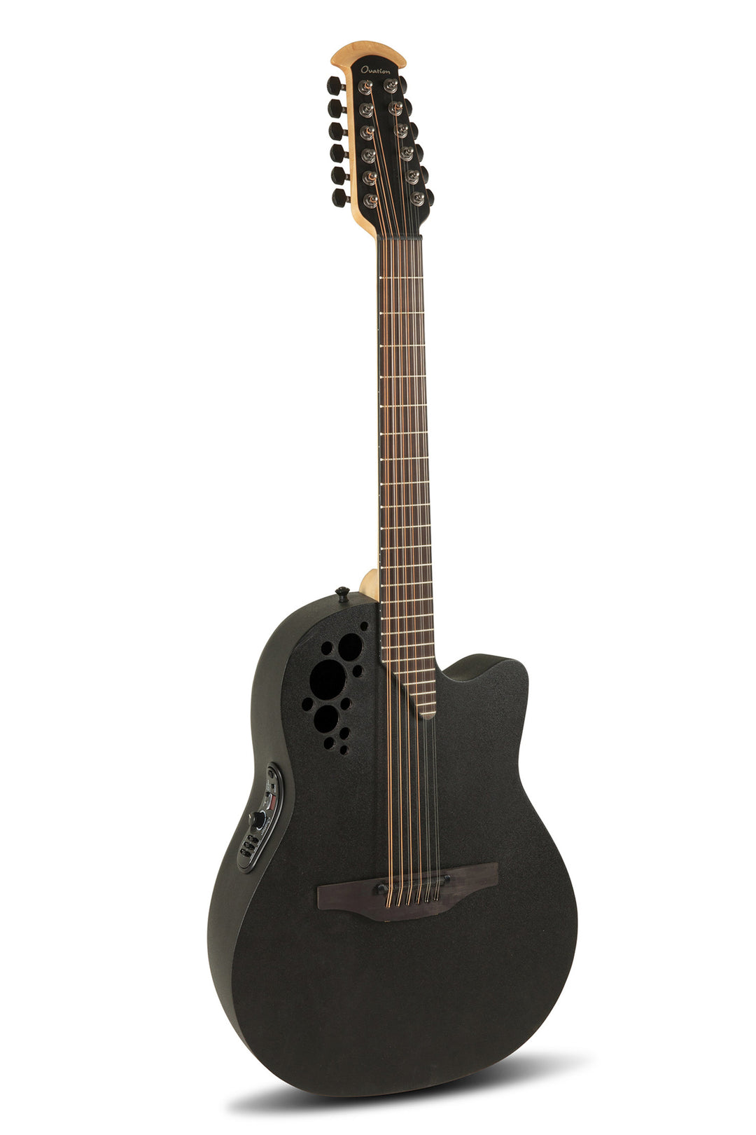 Ovation E-Acoustic Gitarrer Elite TX Deep Contour Cutaway 12-strängad - Svart texturerad (2058TX-5-G)
