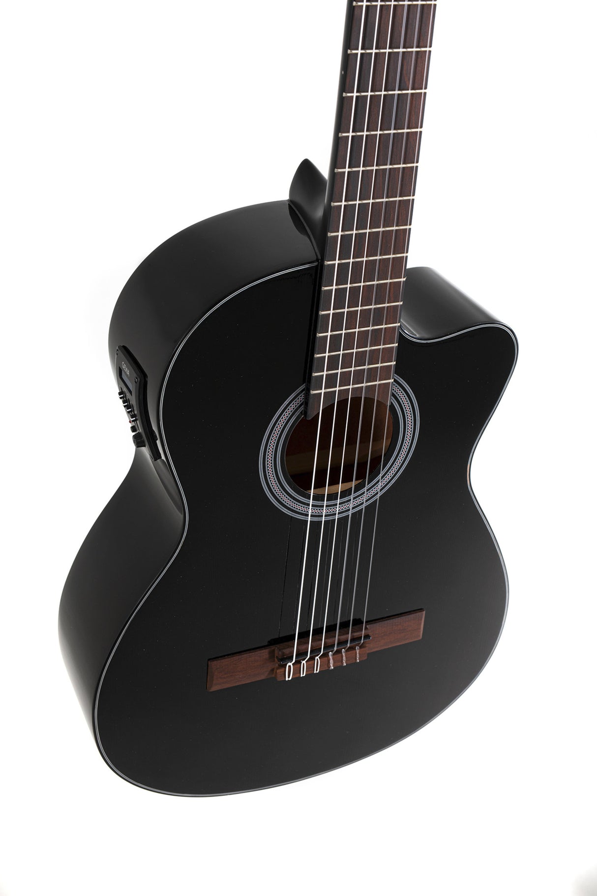 GEWA E-akustisk klassisk gitarr Student Svart - E-akustisk svart