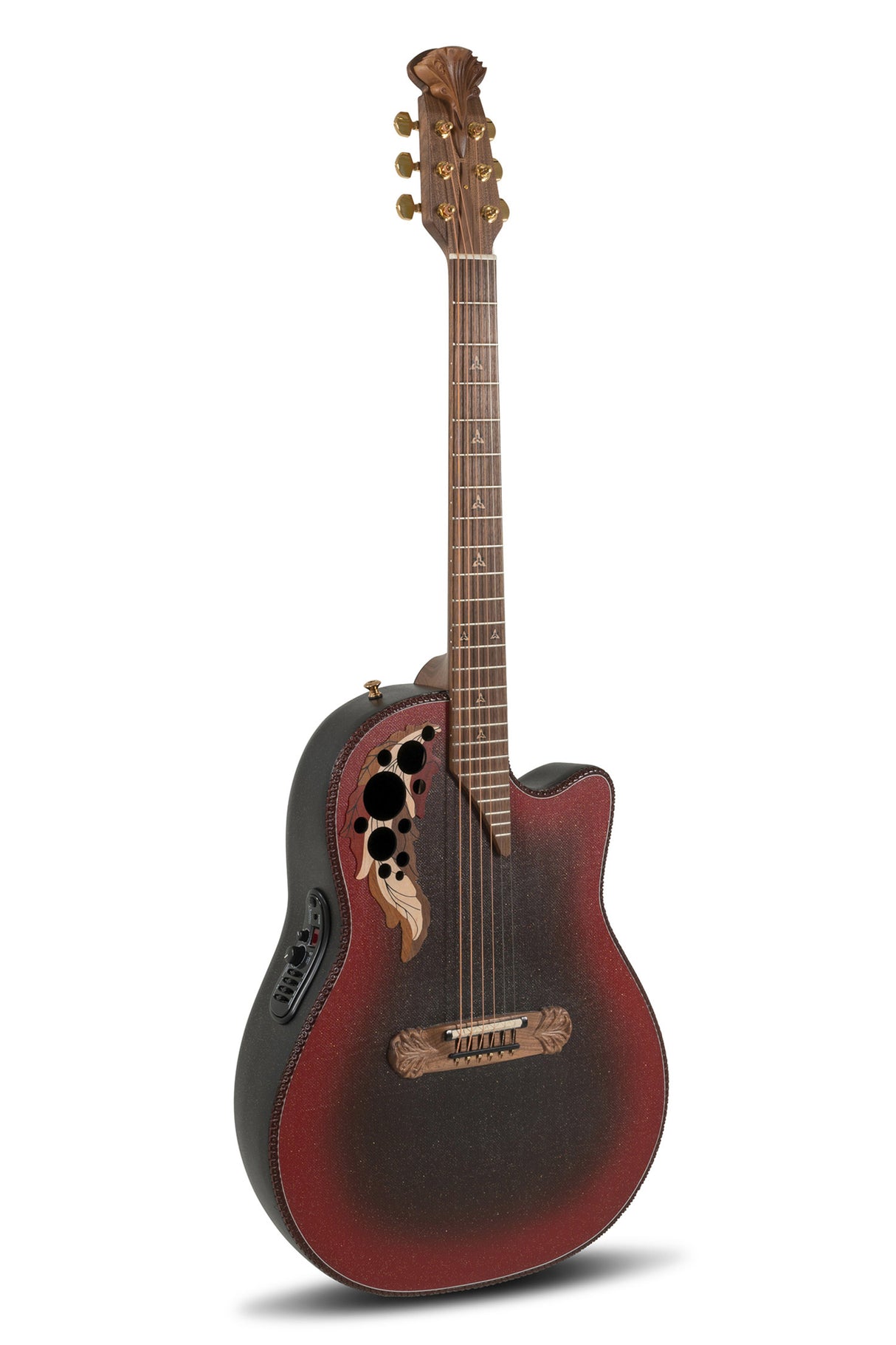 Adamas E-akustiska Gitarrer 2087GT Deep Contour Cutaway - omvänd röd burst (2087GT-2-G)