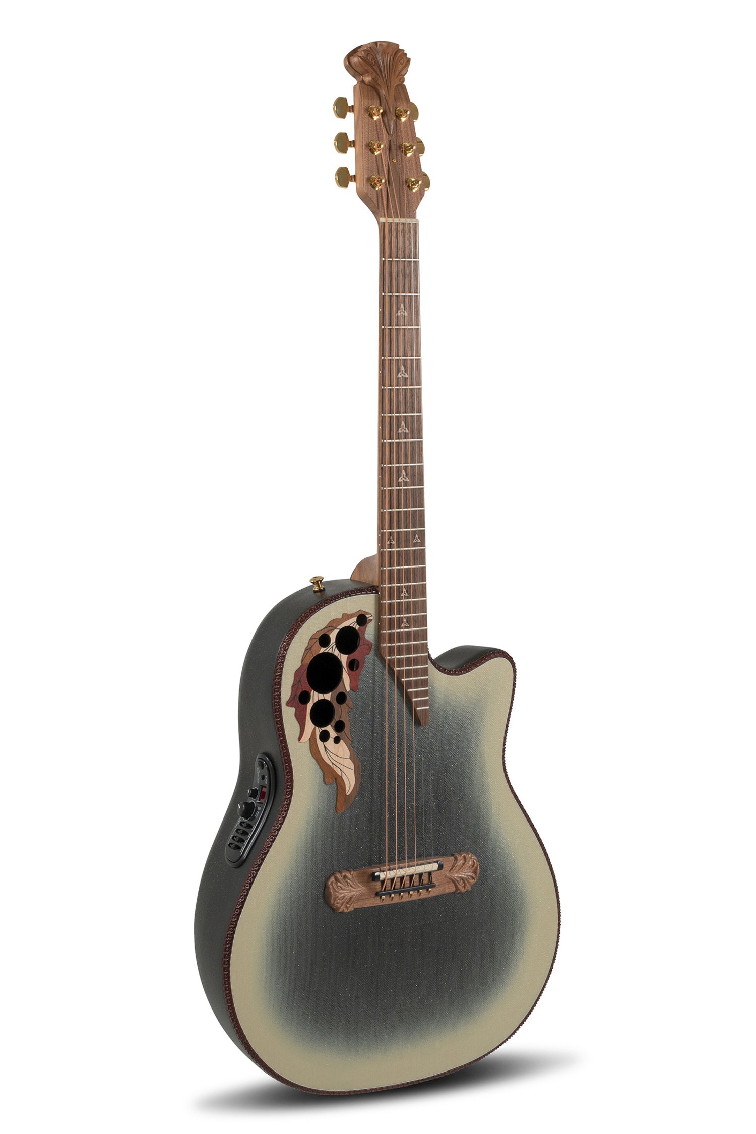 Adamas E-akustiska Gitarrer 2087GT Deep Contour Cutaway - omvänd beige burst (2087GT-7-G)