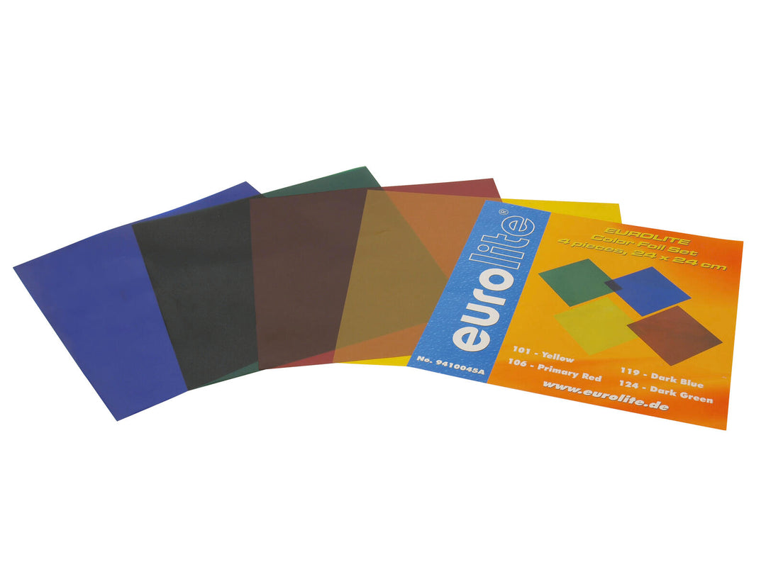 EUROLITE Färgfolie Set 24x24cm, fyra färger