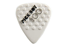 Pick Boy Ceramic Power plektrum 1,00 mm, vita med knoppar, 12 st.