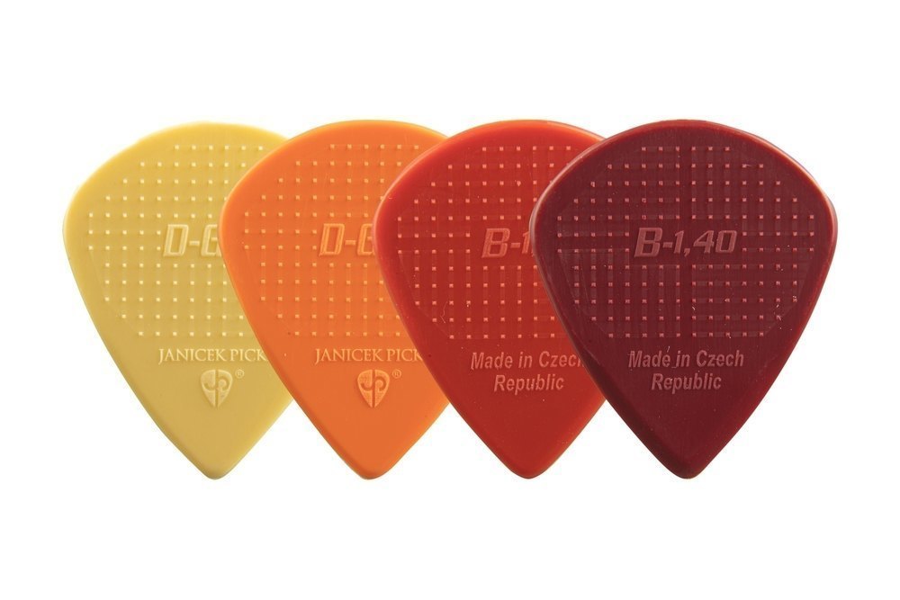 D-Grip Janicek Jazz B-plektrum, 0,88 mm, crème, 6 st.
