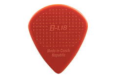 D-Grip Janicek Jazz B plektrum, 1,18 mm, rött, 6 st.