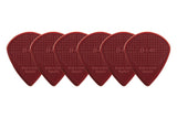 D-Grip Janicek Jazz B plektrum, 1,40 mm, vinröda, 6 st.