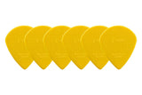 D-Grip Janicek Jazz C plektrum, 0,88 mm, gul, 6 st.