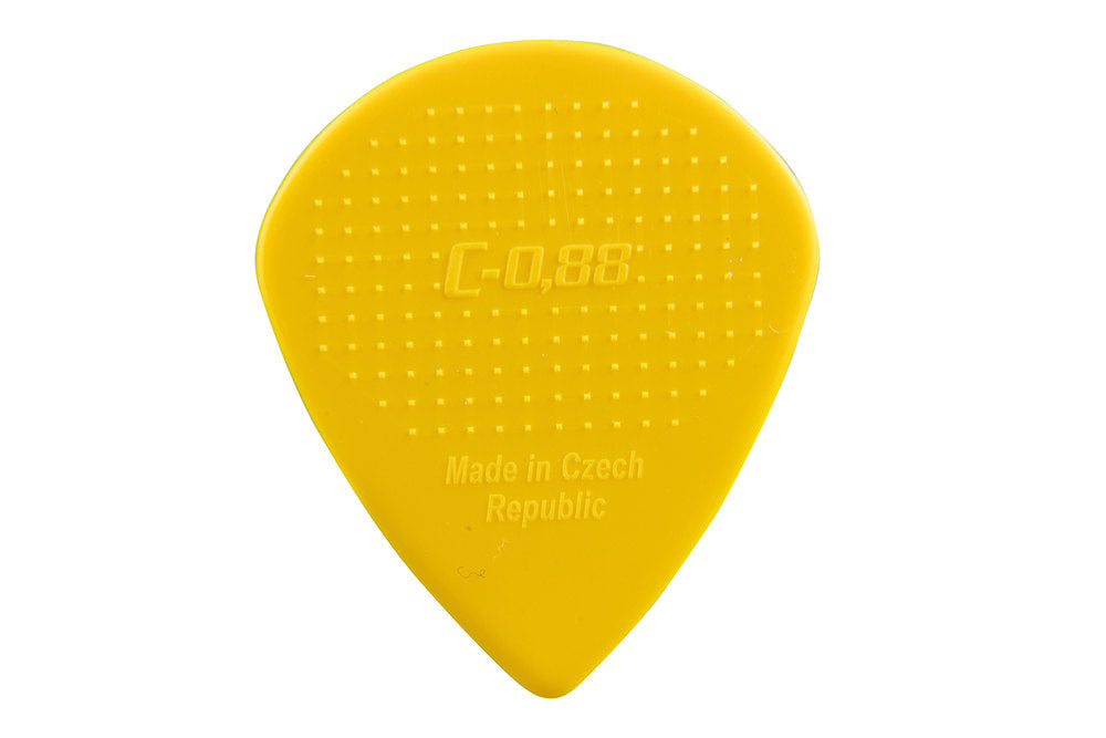 D-Grip Janicek Jazz C plektrum, 0,88 mm, gul, 6 st.