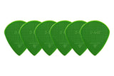 D-Grip Janicek Jazz-plektrum, 1,00 mm, gröna, 6 st.