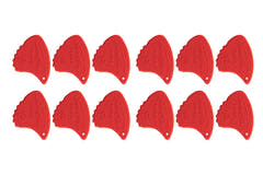 Shark Fin Relief plektrum, 0,55 mm mjukt, rött, 12 st.