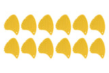 Shark Fin Relief plektrum, 0,65 mm medium, gul, 12 st.