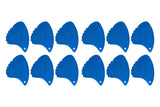Shark Fin Relief plektrum, 1,05 mm hårt, blått, 12 st.
