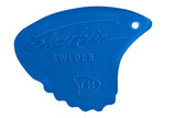 Shark Fin Relief plektrum, 1,05 mm hårt, blått, 12 st.