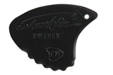 Shark Fin Relief-plektrum, 1,15 mm extra hårt, svart, 12 st.