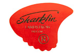 Shark Fin Goldprint plektrum, mjuka, röda, 12 st.