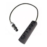 Adaptor powerCON grå - Schuko 5 Uttag - 1 meter