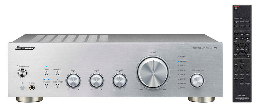 Pioneer A-40AE HI-FI-förstärkare (silver, 2x60W)