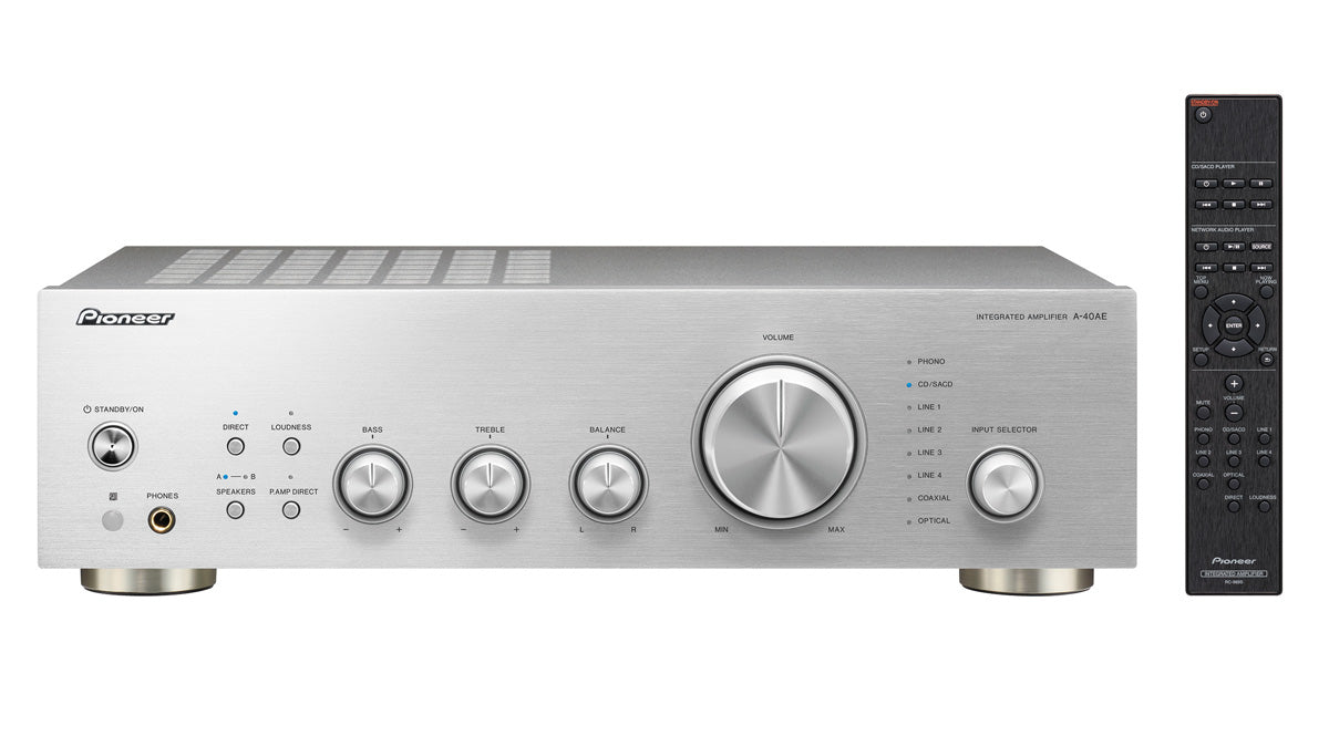 Pioneer A-40AE HI-FI-förstärkare (silver, 2x60W)