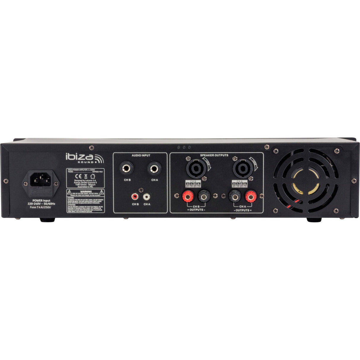 Ibiza AMP800-MKII effektförstärkare (2x600W)