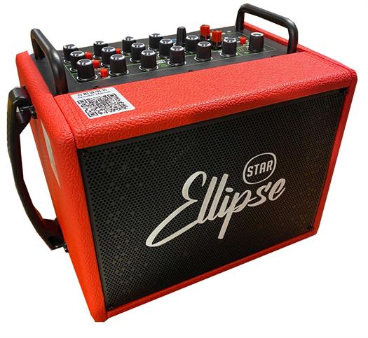 Ellipse 120W batteridriven förstärkare och väska - Q3 röd